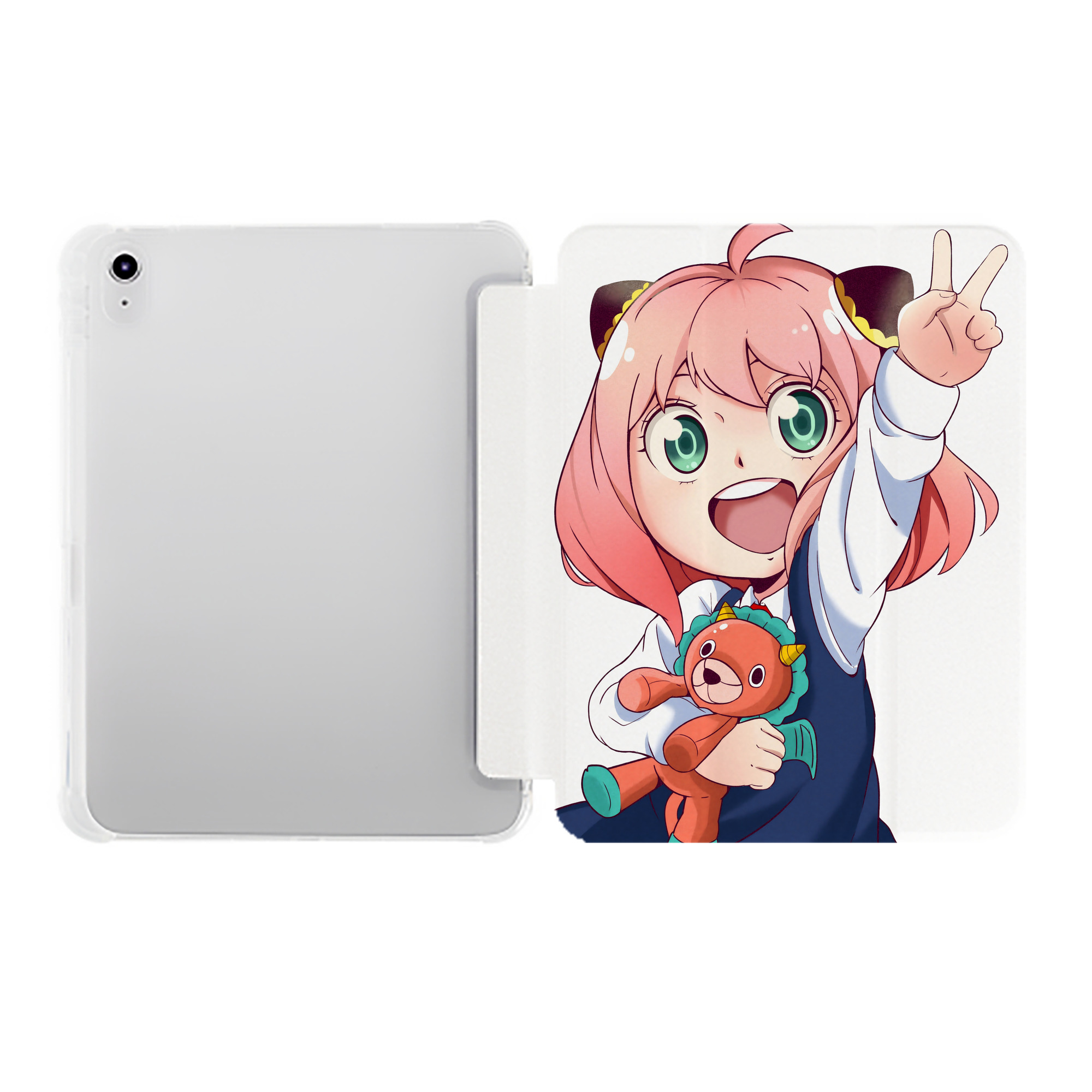 （画像用） SPY×FAMILY间谍家家酒 IPad ケース ペン収納付き 三つ折りスタンド PUレザー×シリコン 対応機種9.5/10.5/10.9インチ